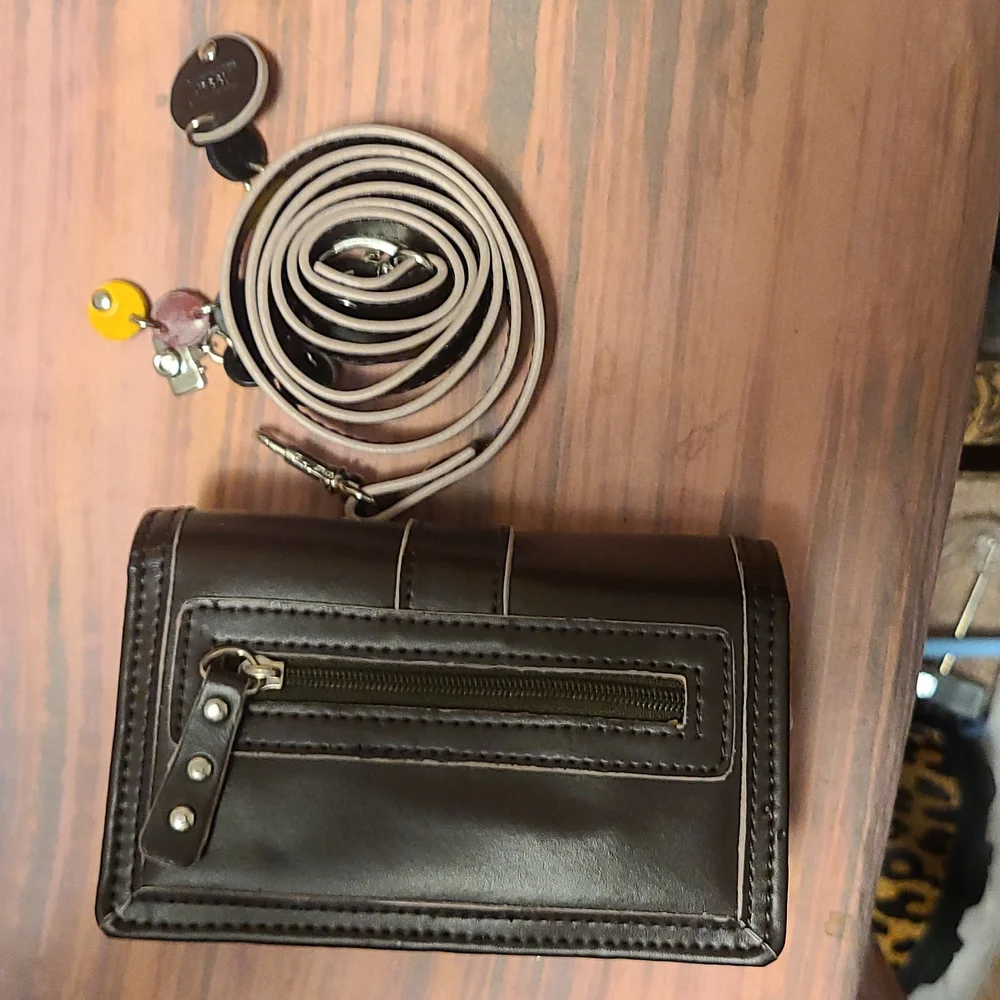 Brown Camera Case with Cross Body Strap NWOT